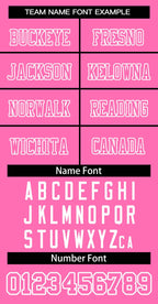 Custom Pink White Classic Style Authentic Football Jersey