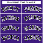 Custom Purple Black-White Classic Style Varsity Full-Snap Letterman Jacket