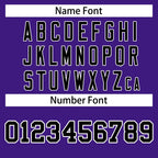 Custom Purple Black-White Classic Style Varsity Full-Snap Letterman Jacket