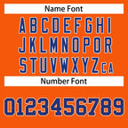 Custom Orange Royal-Orange Raglan Sleeves Varsity Full-Snap Letterman Jacket