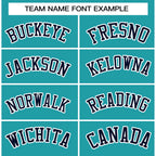 Custom Aqua Navy-White Classic Style Varsity Full-Snap Letterman Jacket