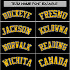 Custom Black Gold-White Classic Style Varsity Full-Snap Letterman Jacket