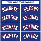 Custom Royal White-Royal Raglan Sleeves Varsity Full-Snap Letterman Jacket
