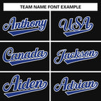 Custom Black Royal-White Raglan Sleeves Varsity Full-Snap Letterman Jacket