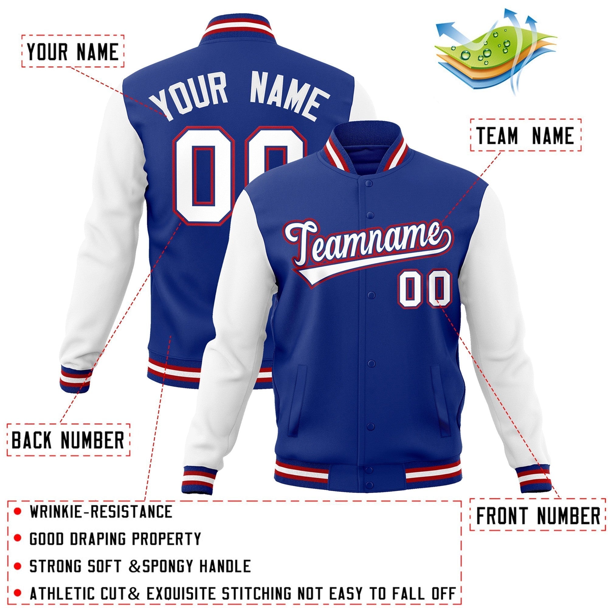 Custom Fashion Varsity Jacket for Men Women Youth Cotton Letterman Baseball Jackets