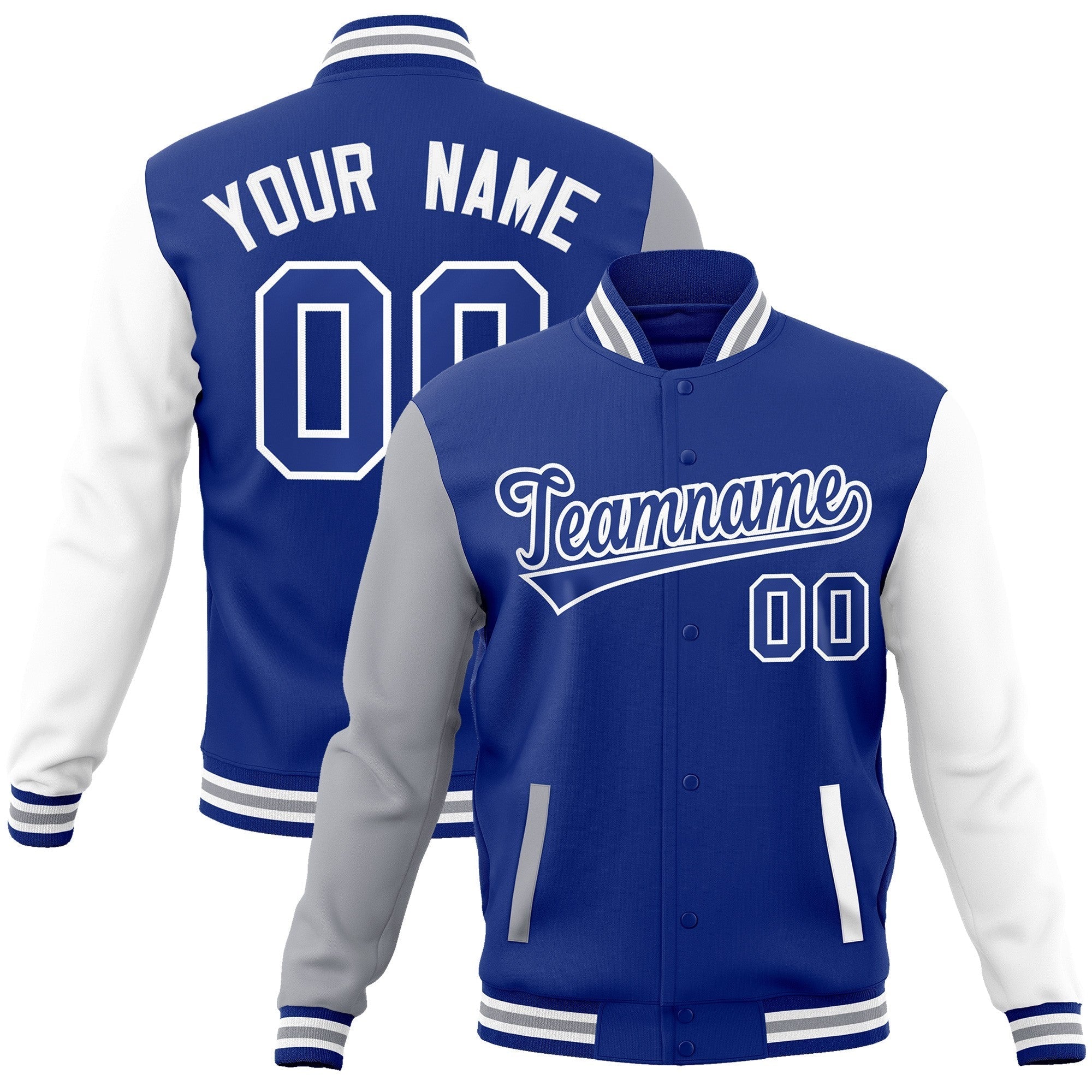 Custom Personalized Varsity Raglan Sleeves Letterman Baseball Jacket Stitched Name Number