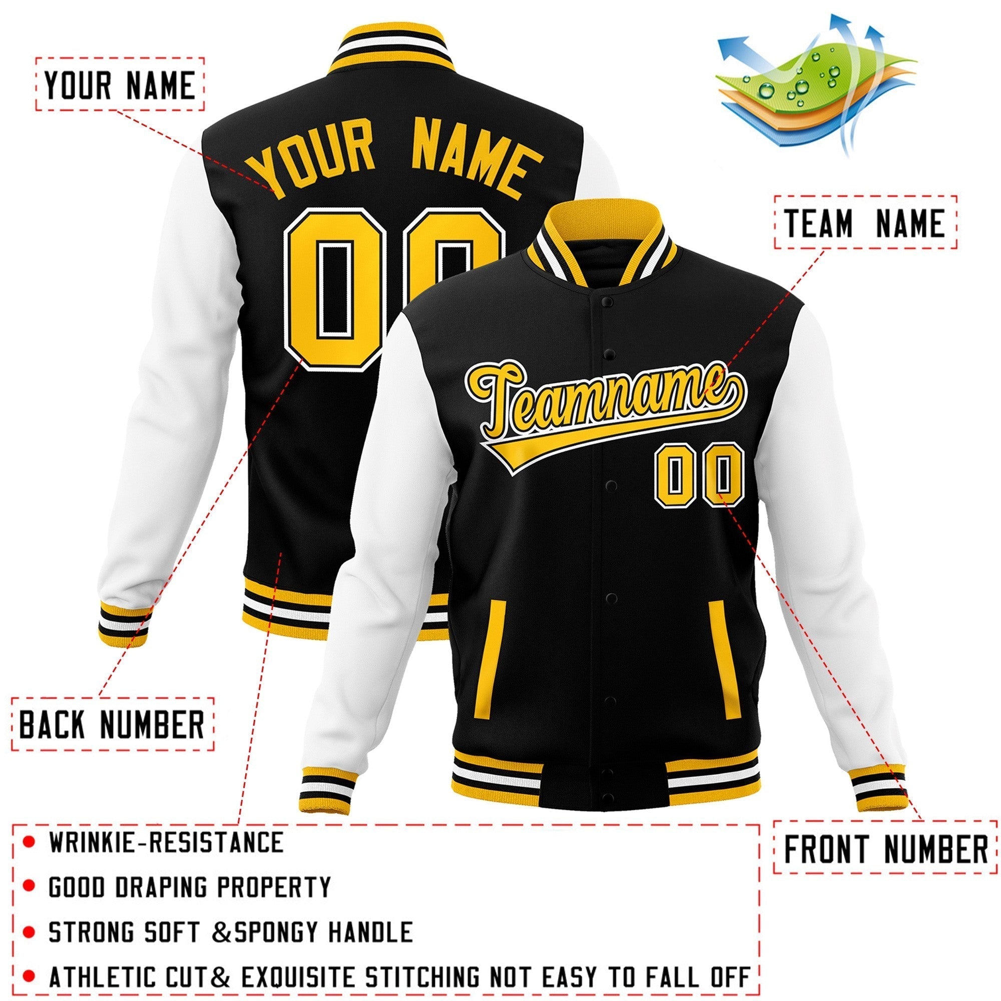 Custom Fashion Varsity Jacket for Men Women Youth Cotton Letterman Baseball Jackets