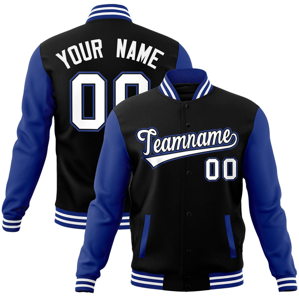 Custom Stitched Varsity Raglan Sleeves Letterman Baseball Jacket