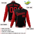 Custom Personalized Varsity Raglan Sleeves Letterman Baseball Jacket Stitched Name Number
