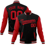 Custom Personalized Varsity Raglan Sleeves Letterman Baseball Jacket Stitched Name Number