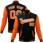 Custom Personalized Varsity Raglan Sleeves Letterman Baseball Jacket Stitched Name Number