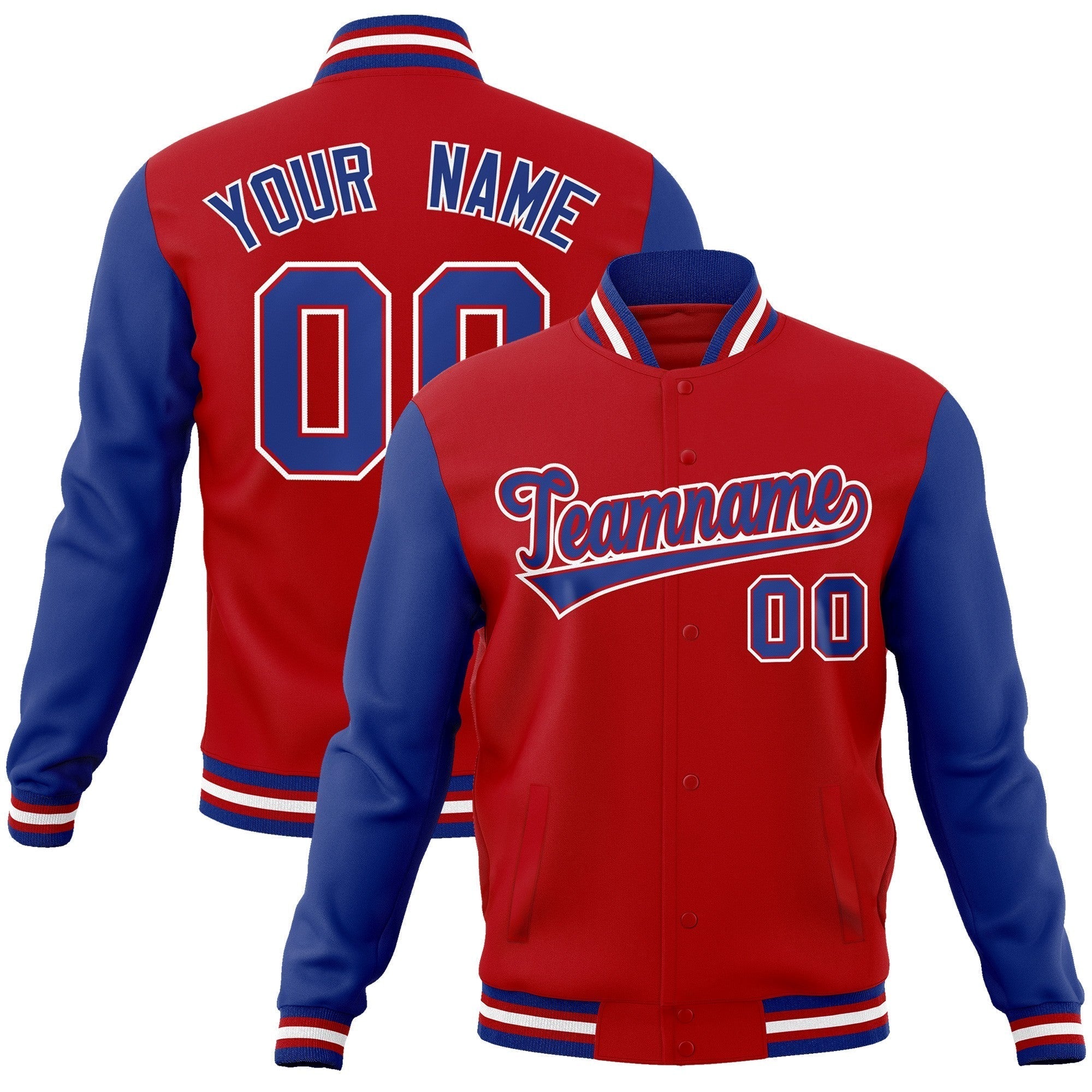 Custom Stitched Varsity Raglan Sleeves Letterman Baseball Jacket