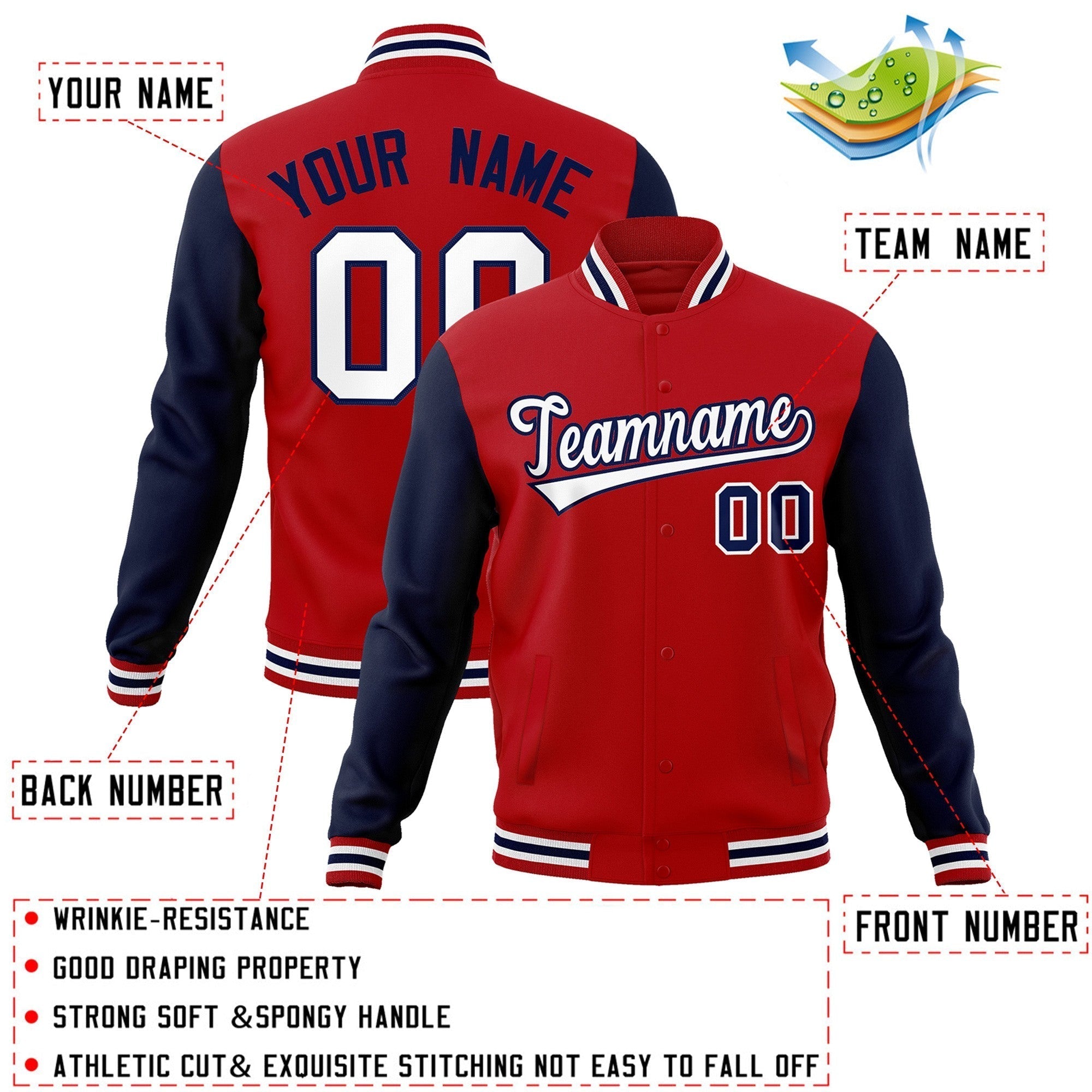 Custom Fashion Varsity Jacket for Men Women Youth Cotton Letterman Baseball Jackets
