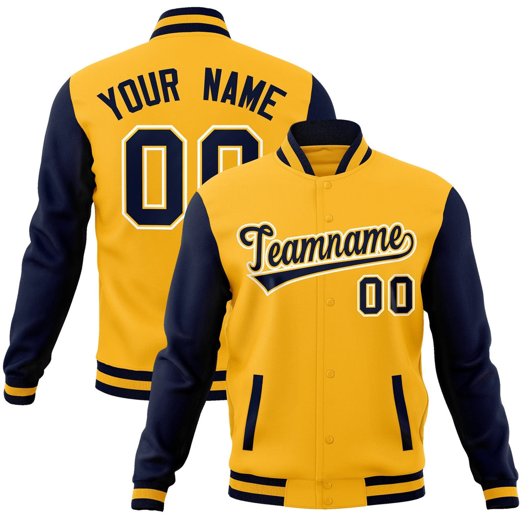 Custom Stitched Varsity Raglan Sleeves Letterman Baseball Jacket