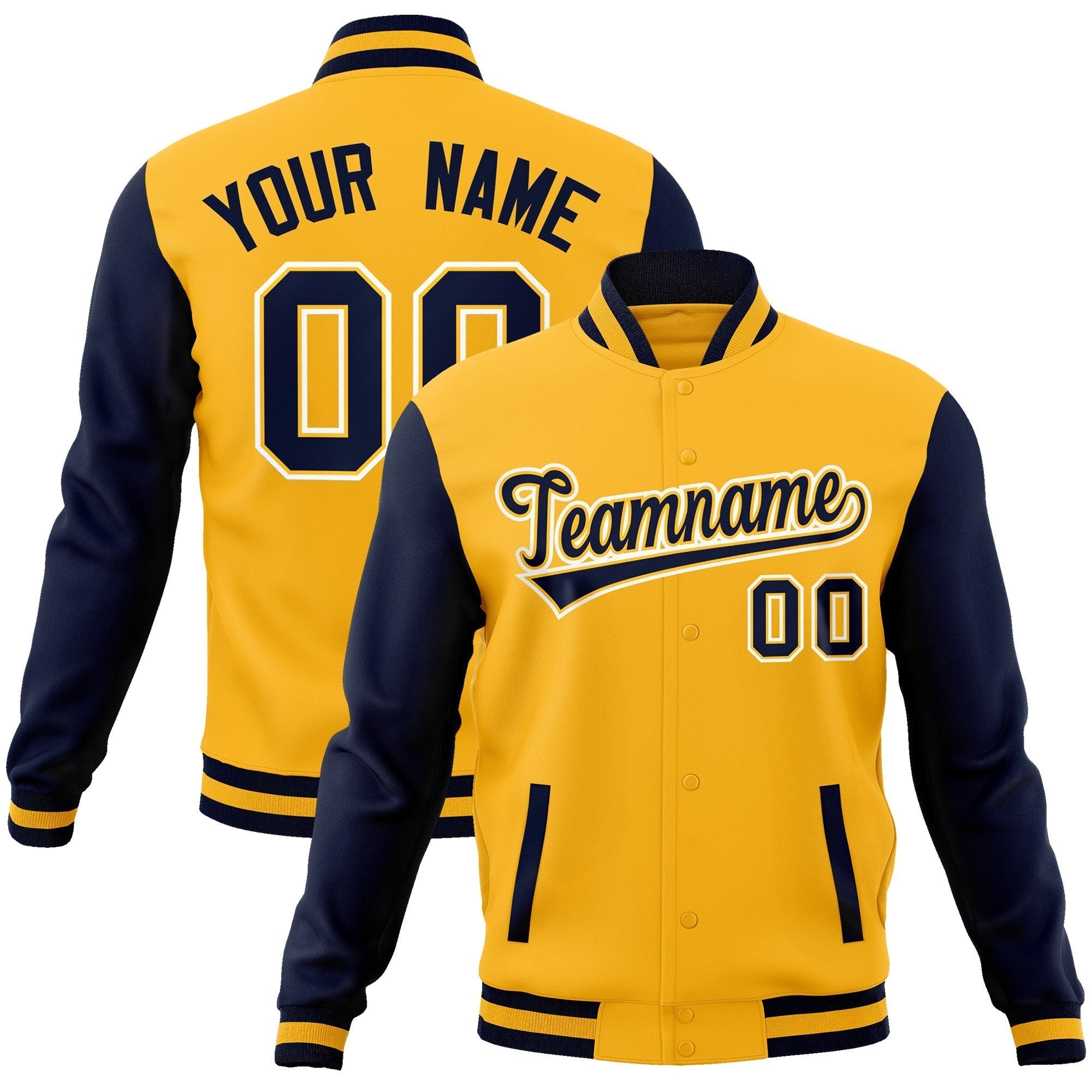 Custom Stitched Varsity Raglan Sleeves Letterman Baseball Jacket