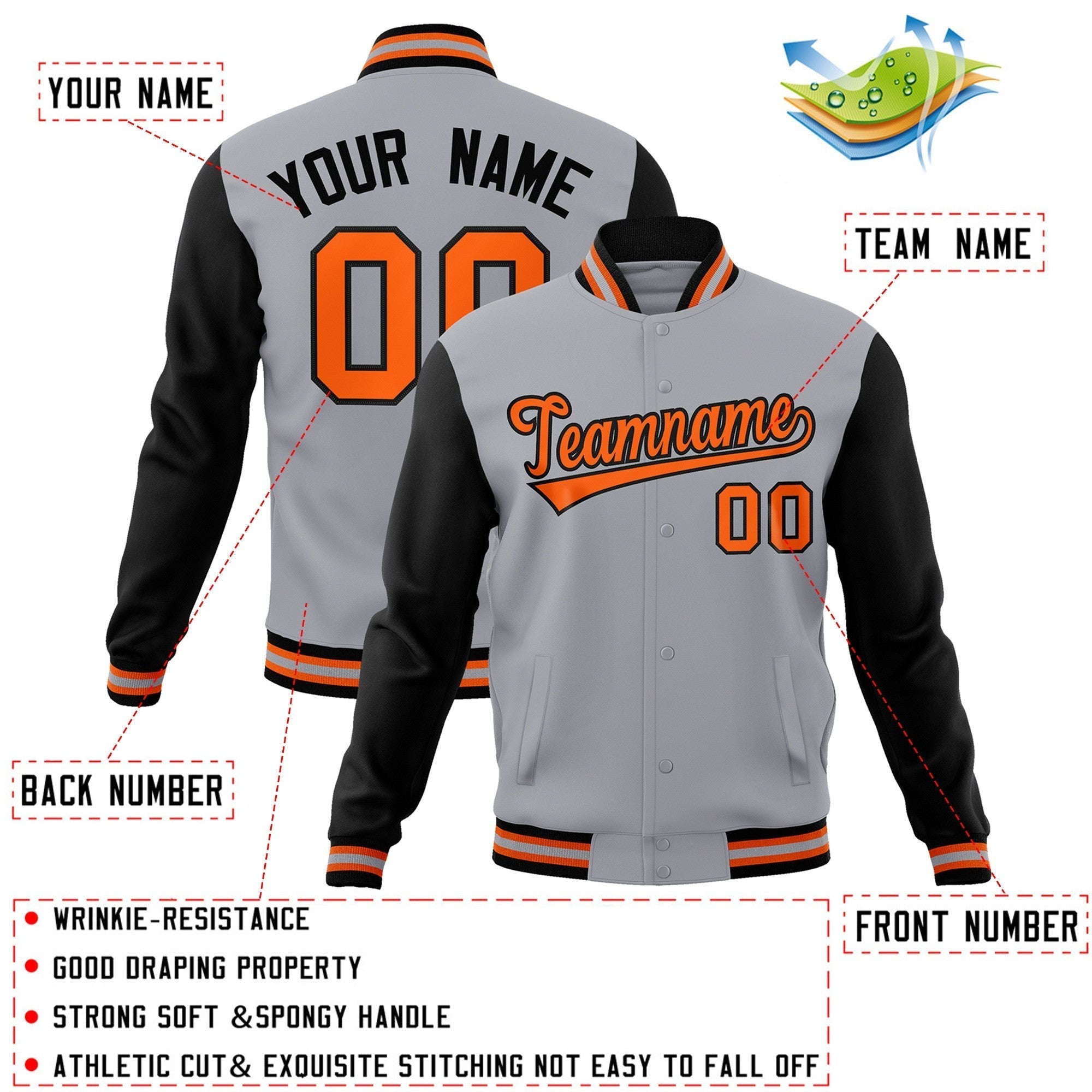 Custom Fashion Varsity Jacket for Men Women Youth Cotton Letterman Baseball Jackets