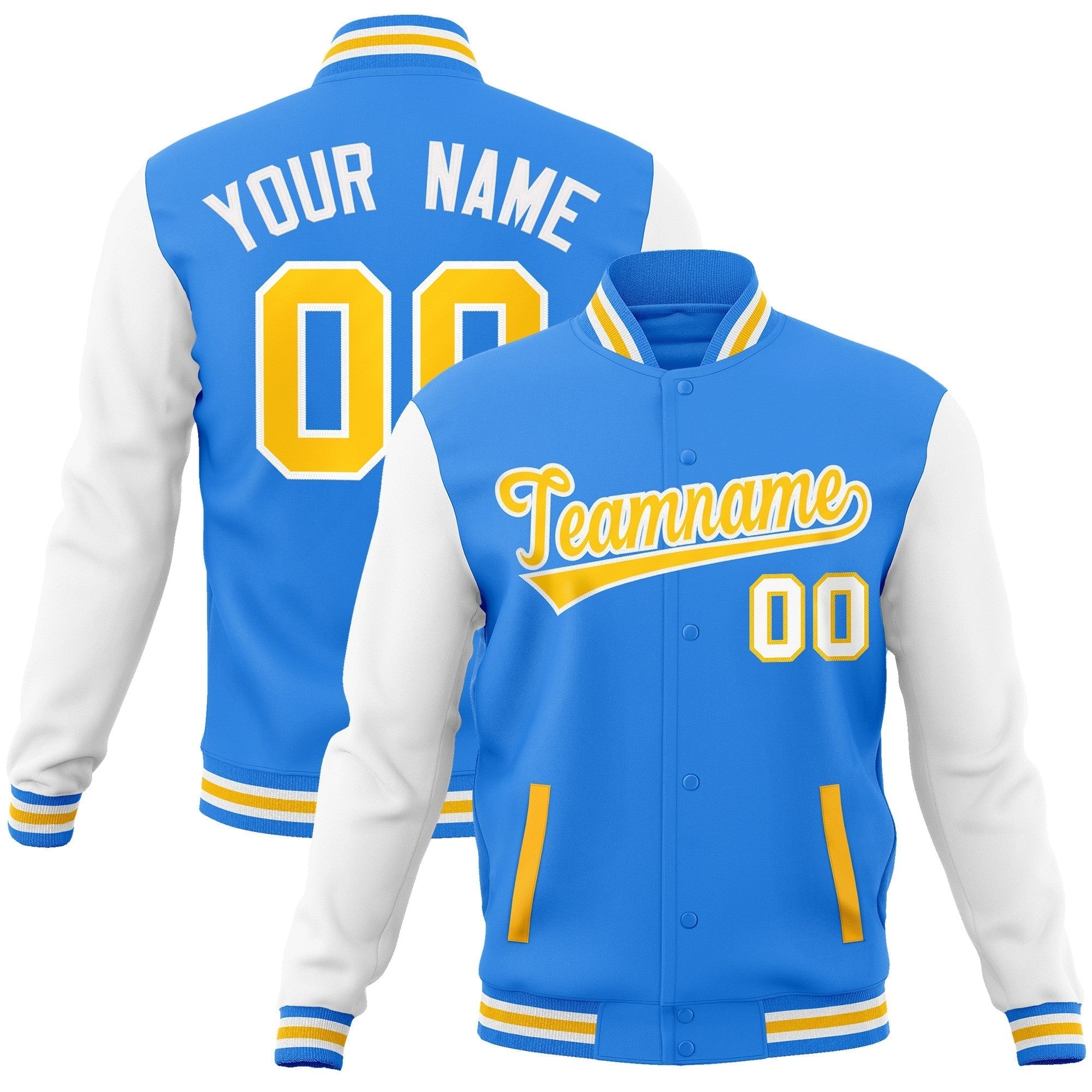 Custom Stitched Varsity Raglan Sleeves Letterman Baseball Jacket