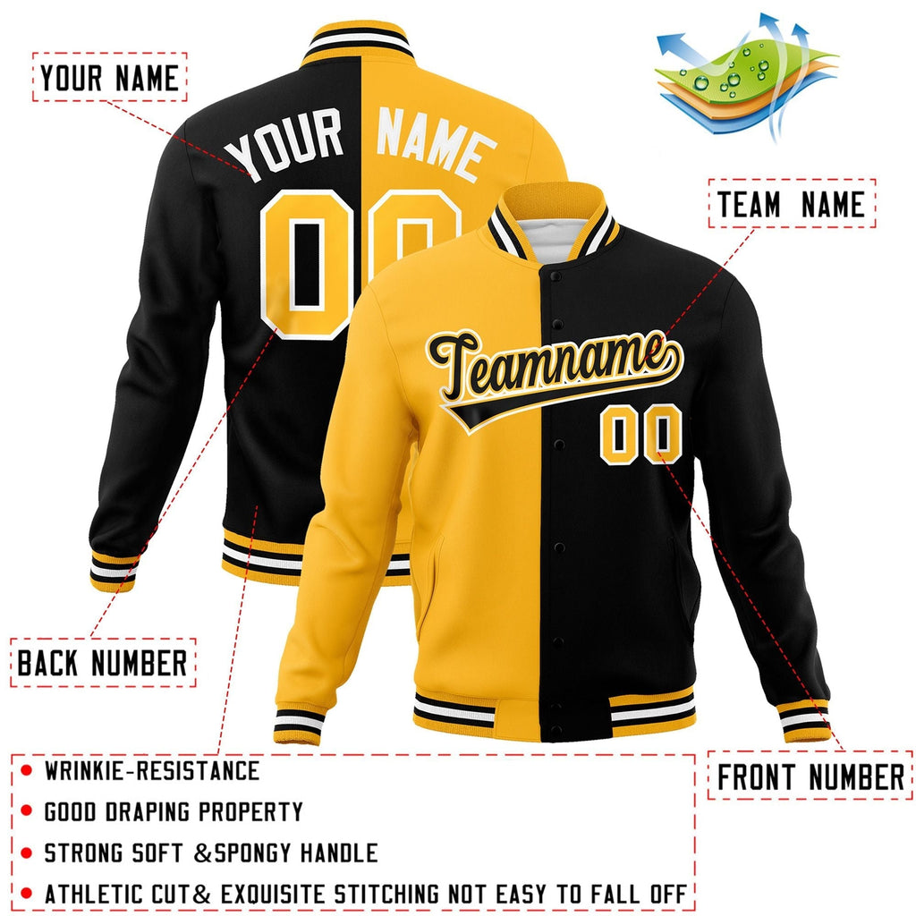 Custom Split Fashion Varsity Baseball Jacket Windbreaker Coats for Adults