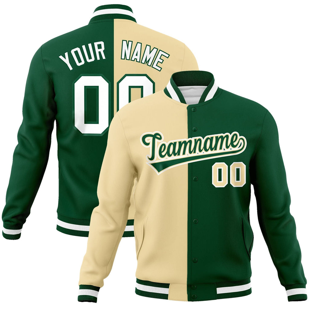 Custom Split Fashion Varsity Baseball Jacket Windbreaker Coats for Adults