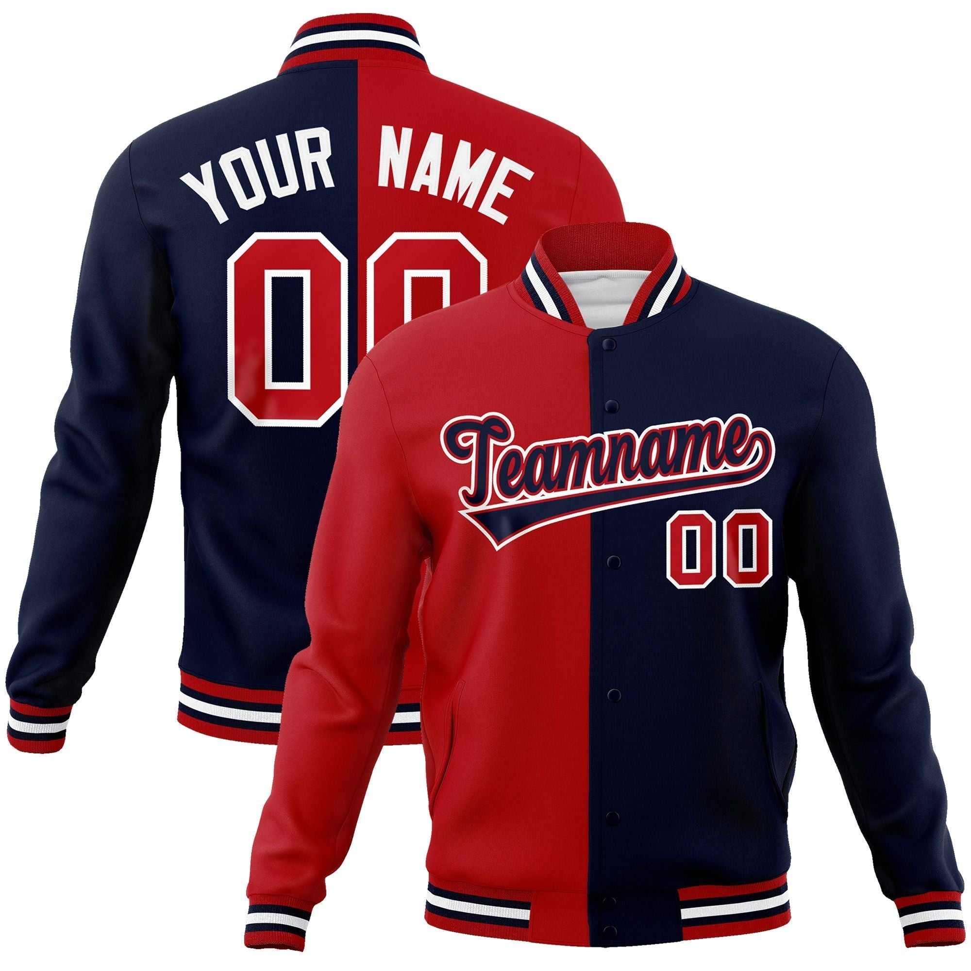 Custom Split Fashion Varsity Baseball Jacket Windbreaker Coats for Adults