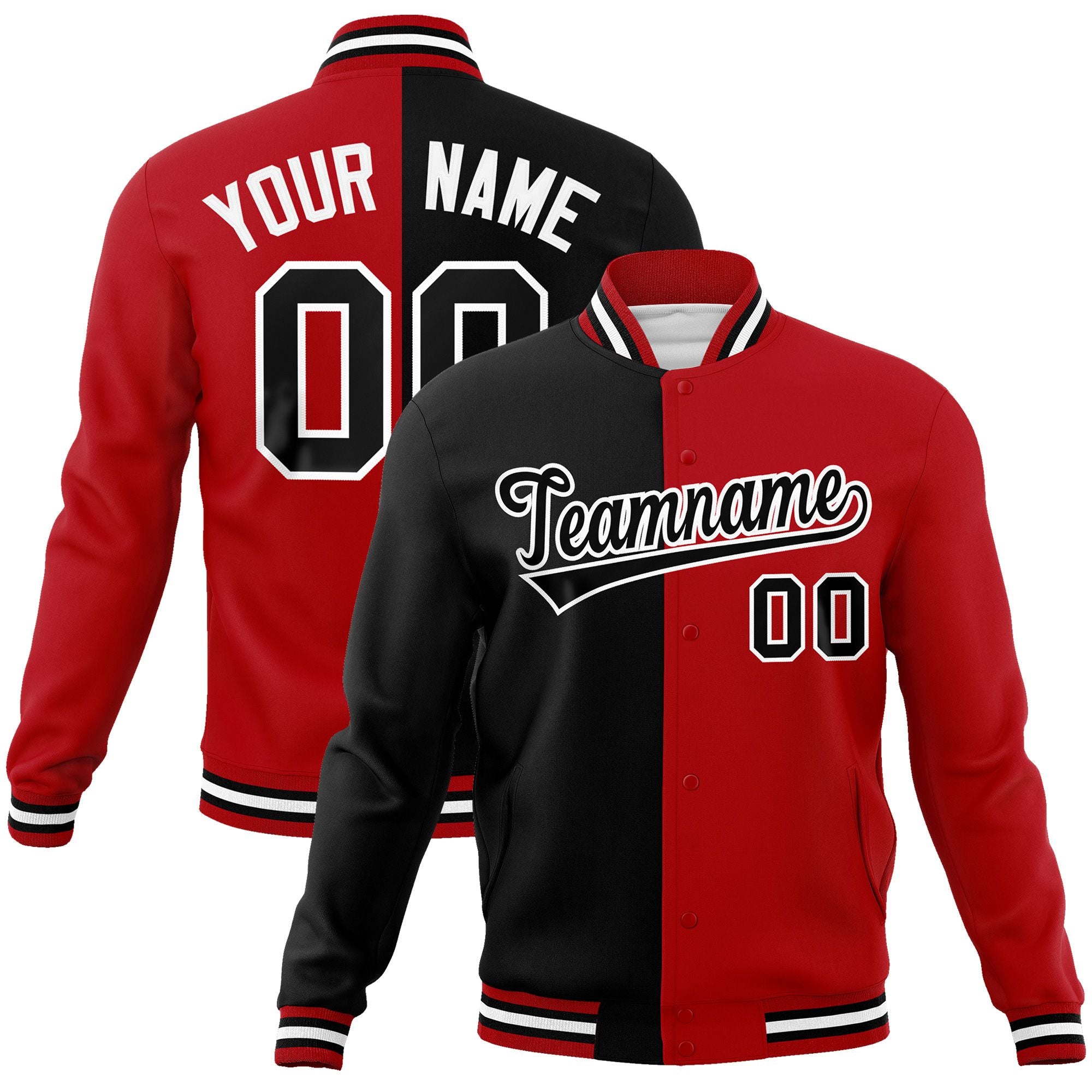 Custom Split Fashion Varsity Baseball Jacket Windbreaker Coats for Adults