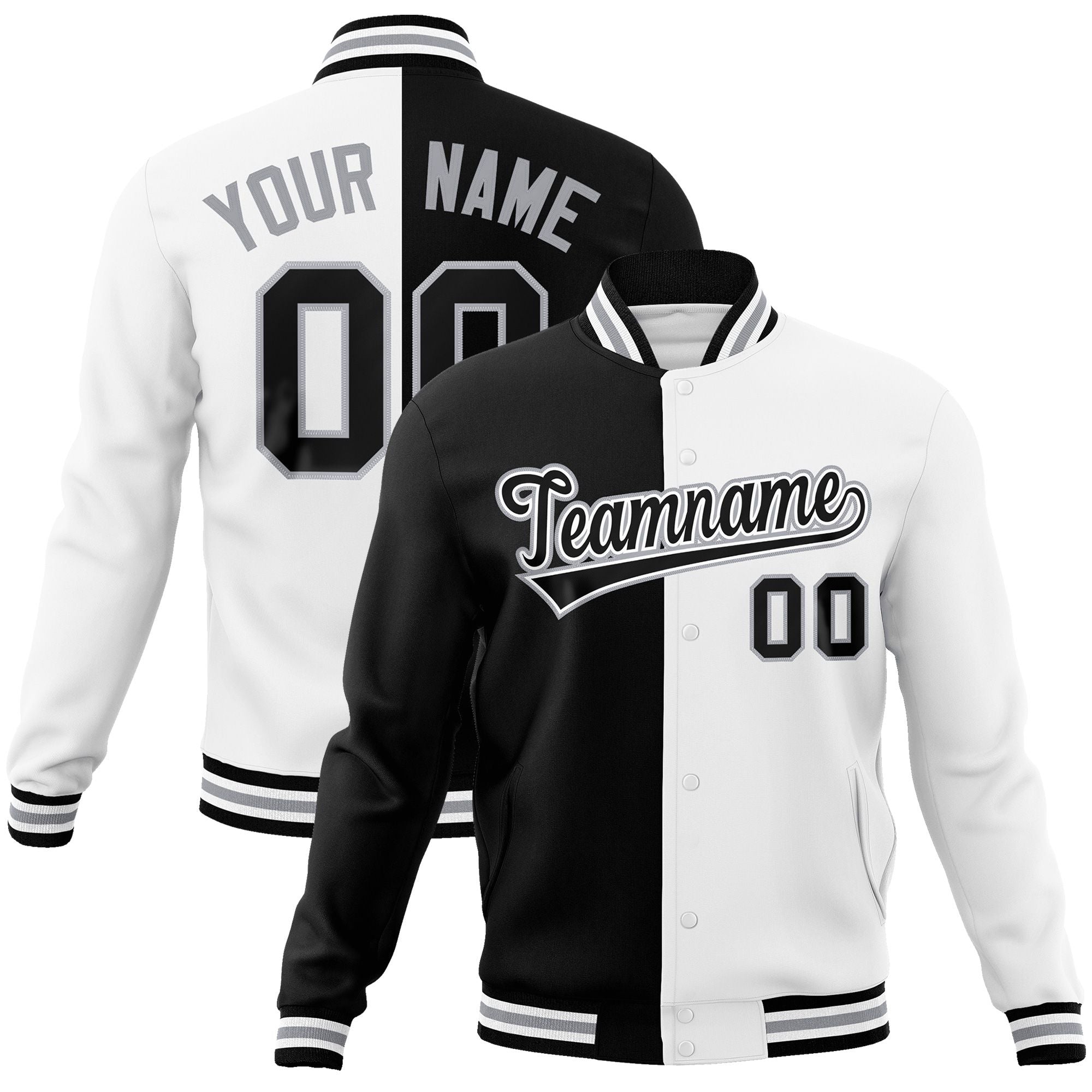 Custom Split Fashion Varsity Baseball Jacket Windbreaker Coats for Adults
