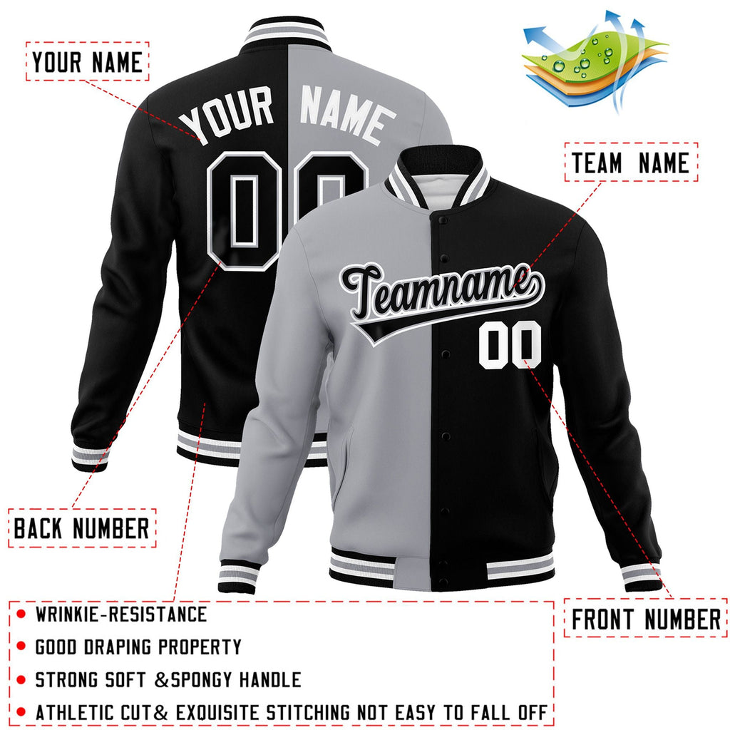 Custom Split Fashion Varsity Baseball Jacket Windbreaker Coats for Adults