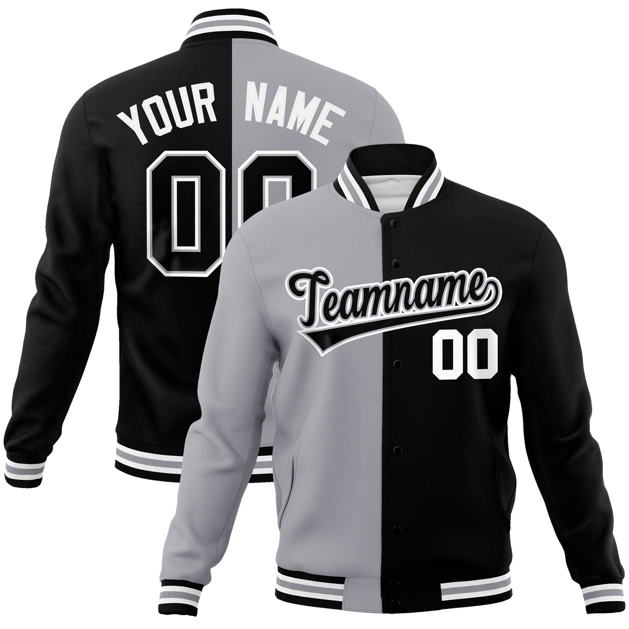 Custom Split Fashion Varsity Baseball Jacket Windbreaker Coats for Adults