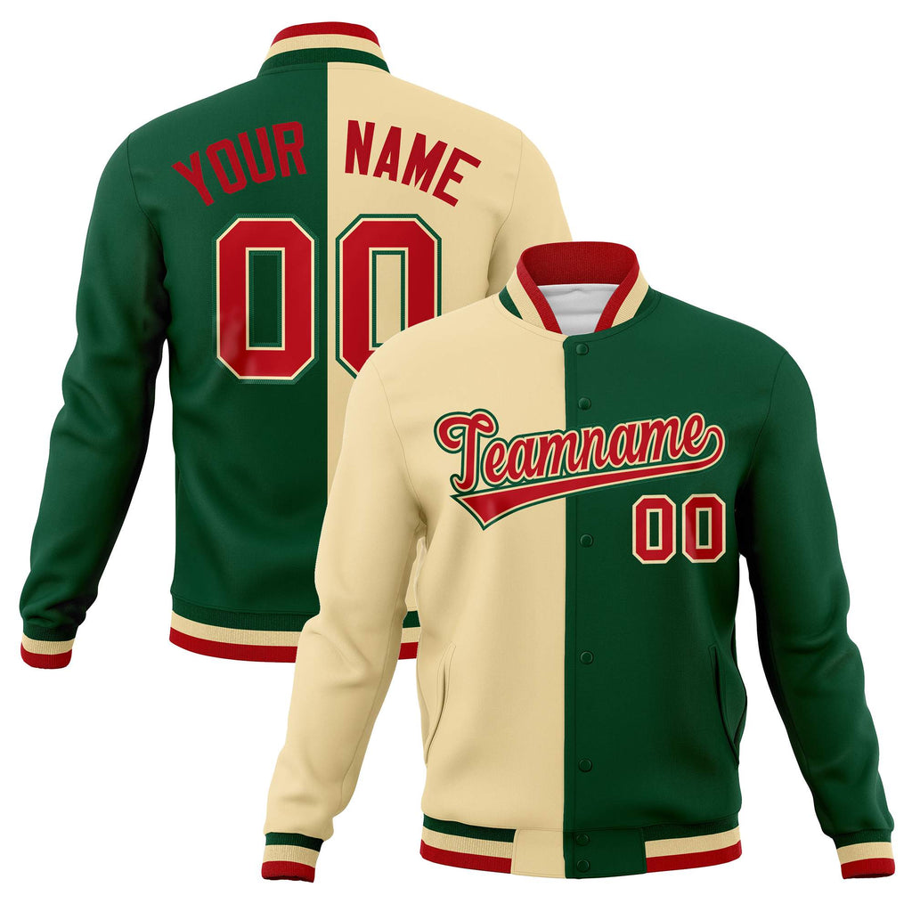 Custom Split Fashion Varsity Baseball Jacket Windbreaker Coats for Adults