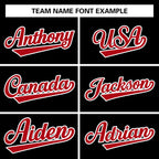 Custom Black Red-White Classic Style Varsity Full-Snap Letterman Jacket