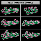Custom Black Kelly Green-Pink Classic Style Varsity Full-Snap Letterman Jacket