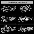 Custom Black Black-White Classic Style Varsity Full-Snap Letterman Jacket