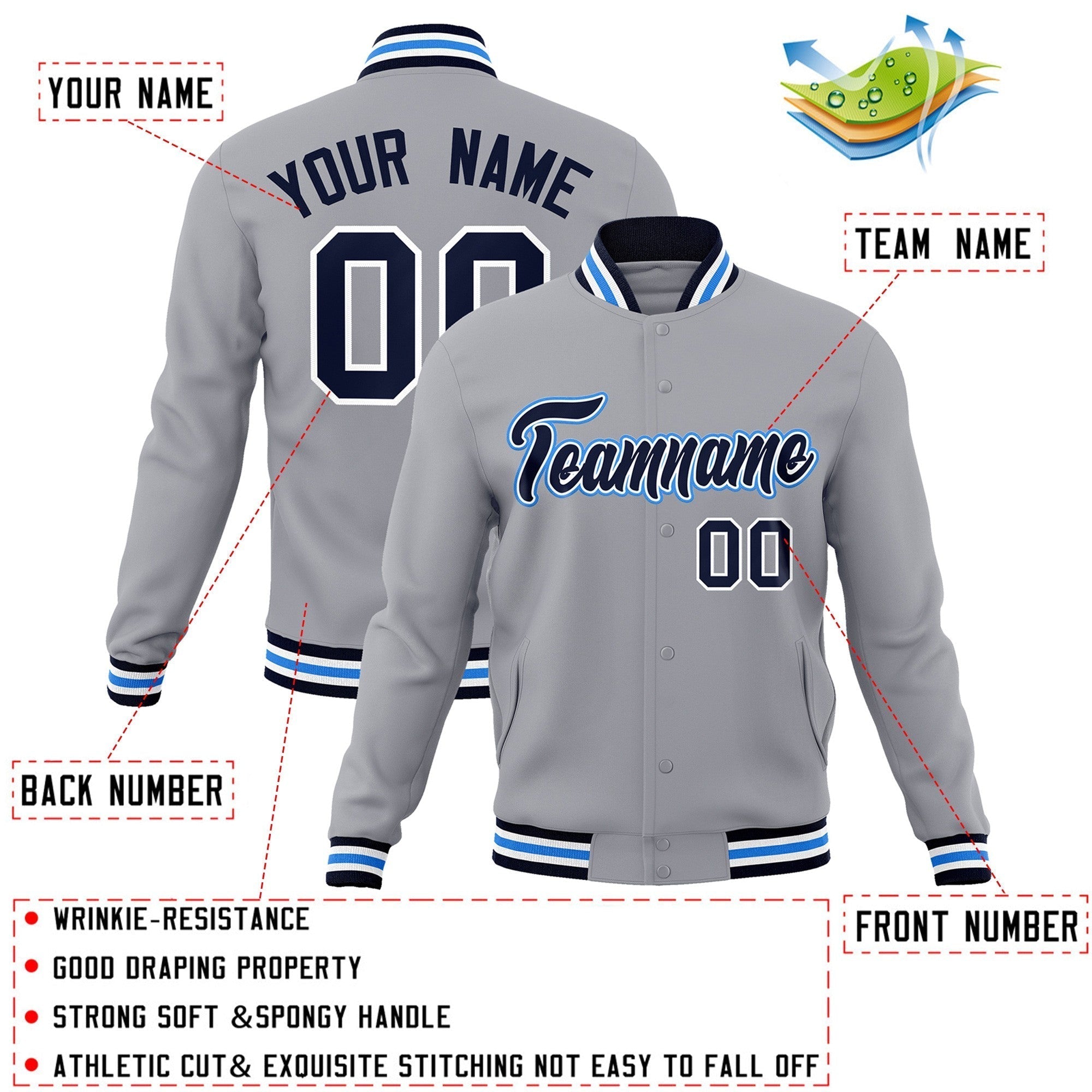 Custom Fashion Varsity Baseball Jacket for Men Women Youth Stitched Name Number