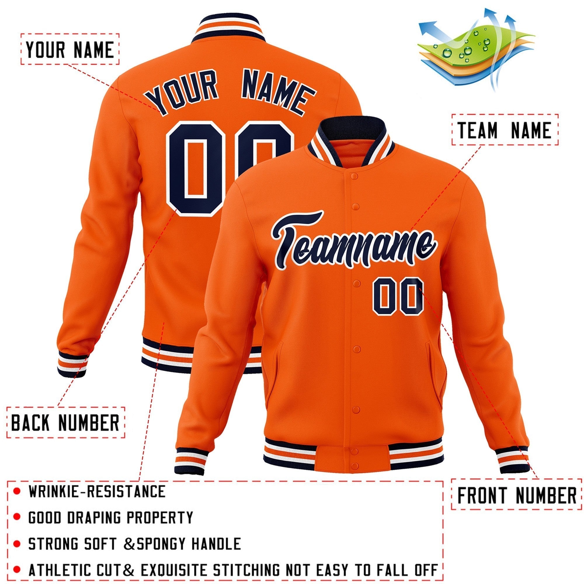 Custom Fashion Varsity Baseball Jacket for Men Women Youth Stitched Name Number