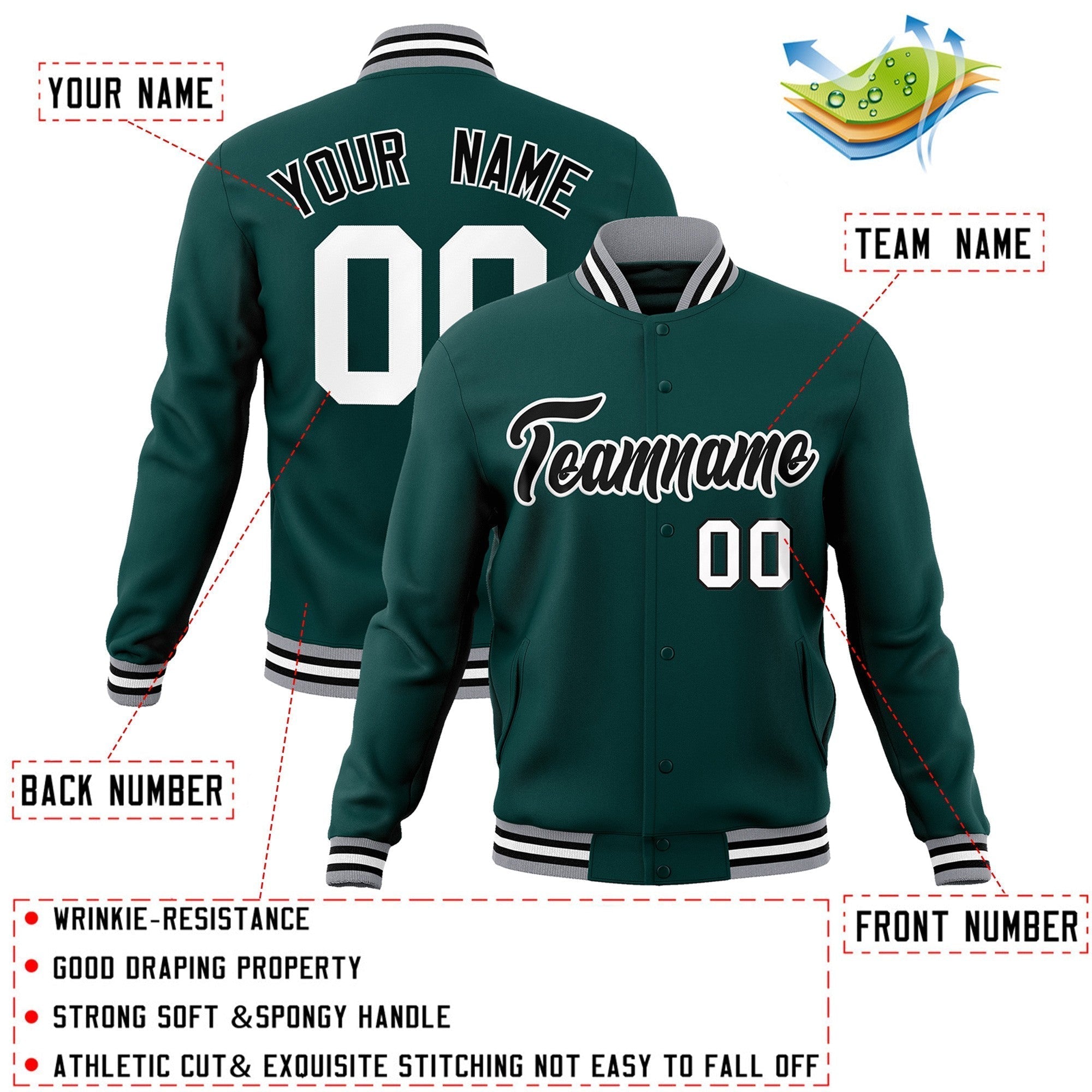Custom Fashion Varsity Baseball Jacket for Men Women Youth Stitched Name Number