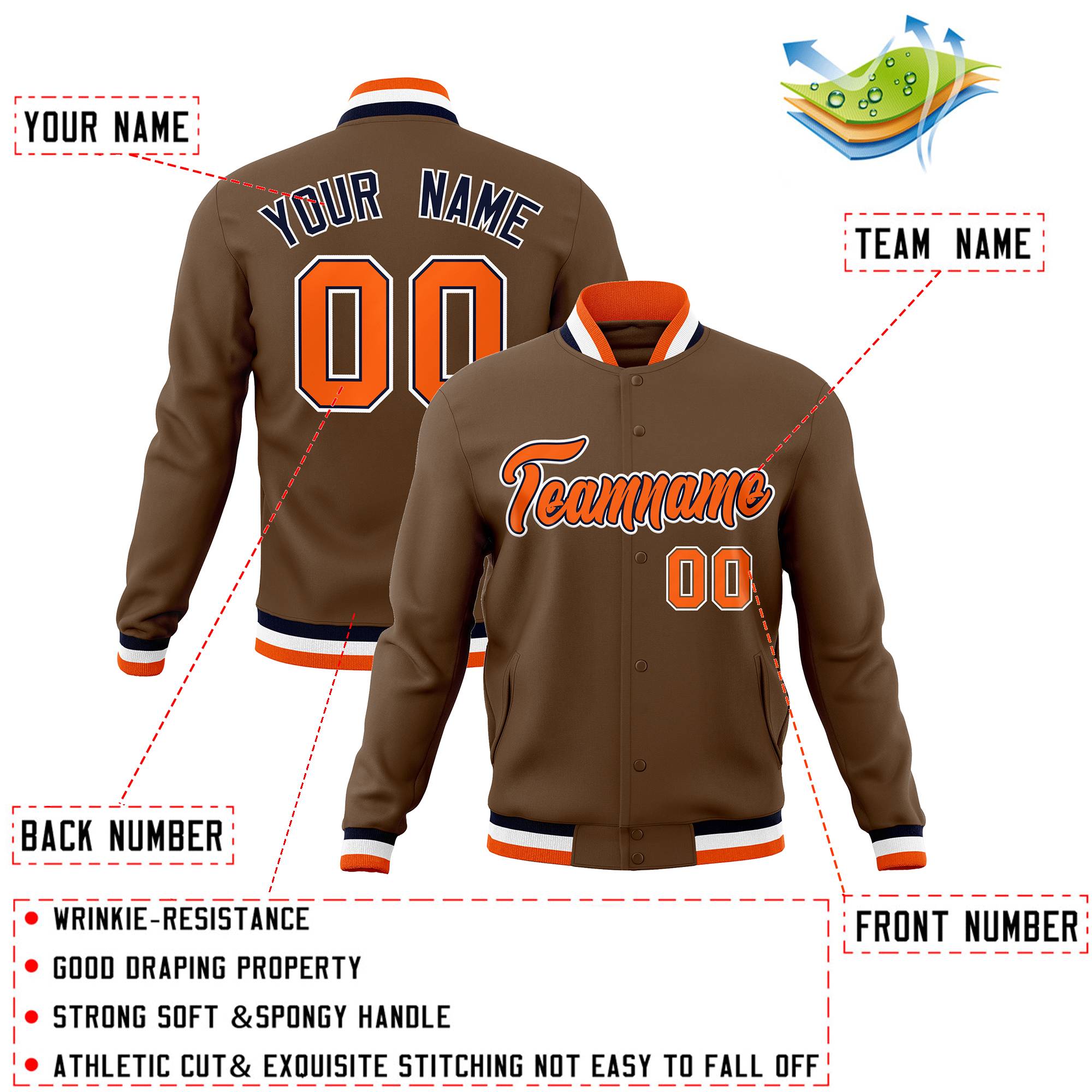 Custom Fashion Varsity Baseball Jacket for Men Women Youth Stitched Name Number