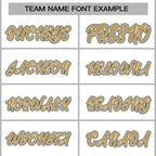 Custom White Old Gold-White Classic Style Varsity Full-Snap Letterman Jacket