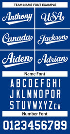 Custom Royal White Classic Style Authentic Two-Button Softball Jersey