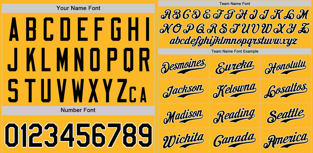 Custom Yellow Black-White Classic Style Authentic Baseball Jersey