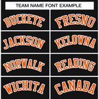 Custom Black Orange-White Classic Style Hockey Jersey