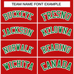 Custom Red Kelly Green-White Classic Style Hockey Jersey