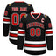 Custom Black Red Black-White Classic Style Hockey Jersey