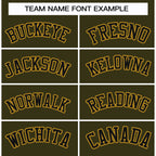 Custom Olive Black-Old Gold Classic Style Hockey Jersey