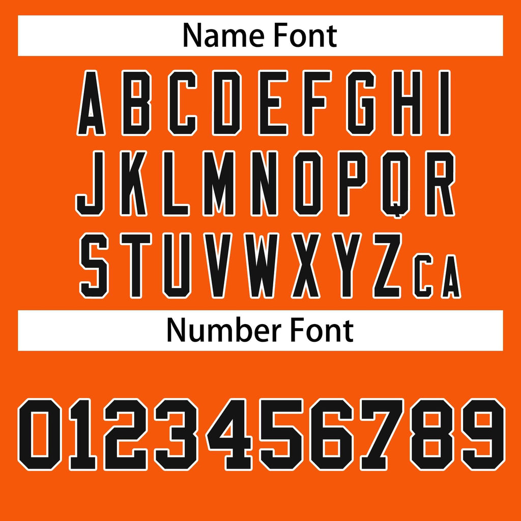 Custom Orange Black-White Classic Style Hockey Jersey