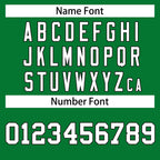 Custom Kelly Green White-Black Classic Style Hockey Jersey