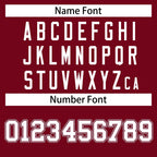 Custom Crimson White Crimson-Gray Classic Style Hockey Jersey