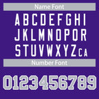 Custom Purple Gray-White Classic Style Hockey Jersey