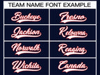 Custom Navy White-Red Classic Style Hockey Jersey