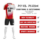 Custom White Black Outdoor Sport Soccer Sets Jersey