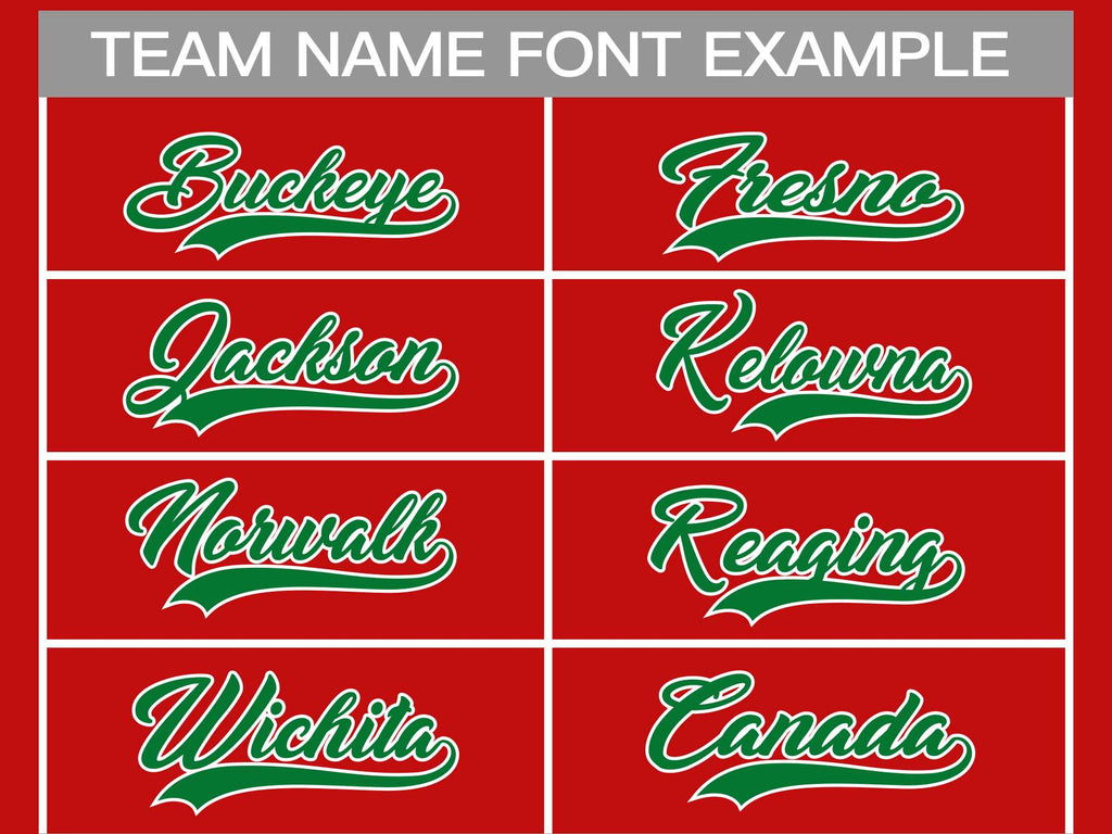 Custom Red Kelly Green-White Classic Style Hockey Jersey